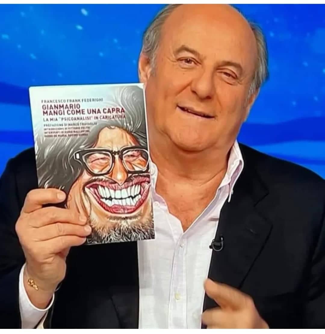 Gerry Scotti presents Frank's book Gerry Scotti presenta il libro di Frank