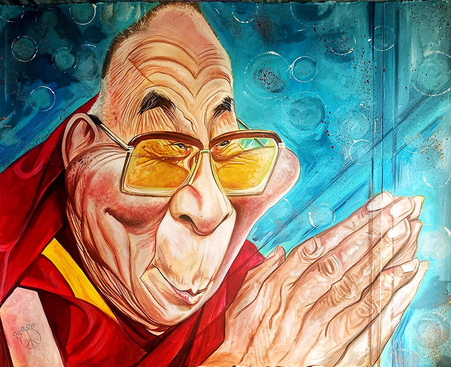 caricature of the Lama caricatura dalai Lama