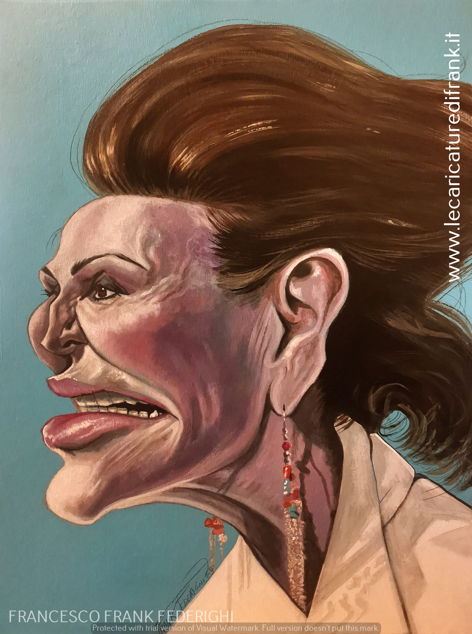Caricature Santanchè by Frank Caricatura Santanchè by Frank