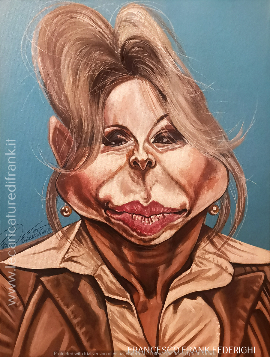 Marina Berlusconi caricature published in il Fatto Quotidiano Caricatura Marina Berlusconi pubblicata su il Fatto Quotidiano