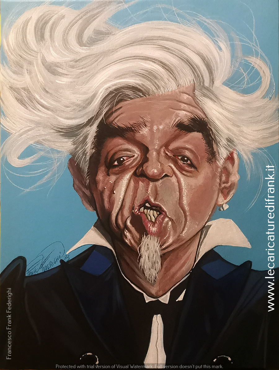 Morgan caricature, published in Il Fatto Quotidiano Caricatura Morgan, pubblicata su Il Fatto Quotidiano