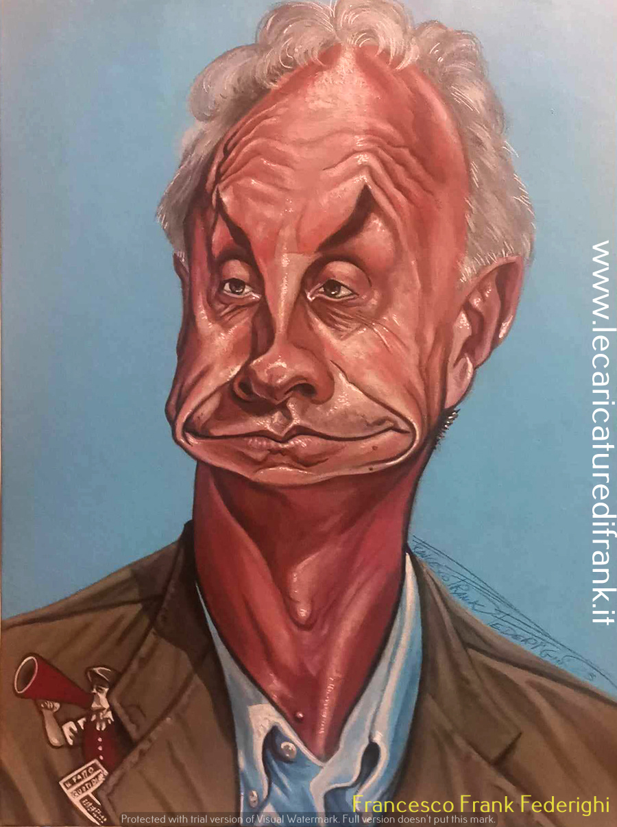 This caricature now belongs to Marco Travaglio, a source of great pride and satisfaction. Frank Questa caricatura da oggi appartiene a Marco Travaglio, motivo di grande orgoglio e soddisfazione .Frank