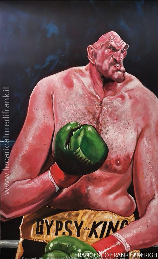 Tyson Fury "Gipsy King" acrilici su tela 50x80 cm, per info contattami in privato Tyson Fury "Gipsy King" acrilici su tela 50x80 cm, per info contattami in privato