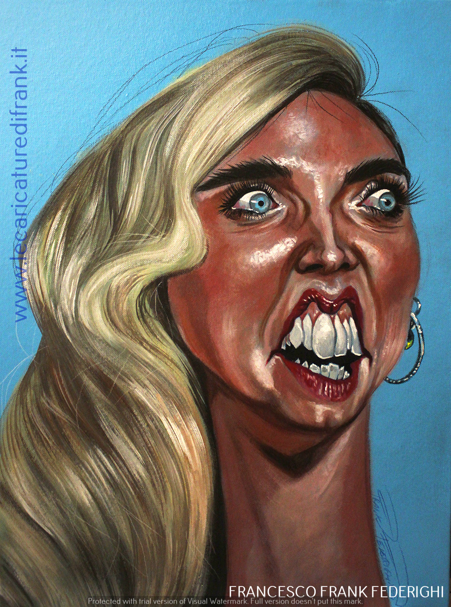 Caricature Chiara Ferragni Caricatura Chiara Ferragni