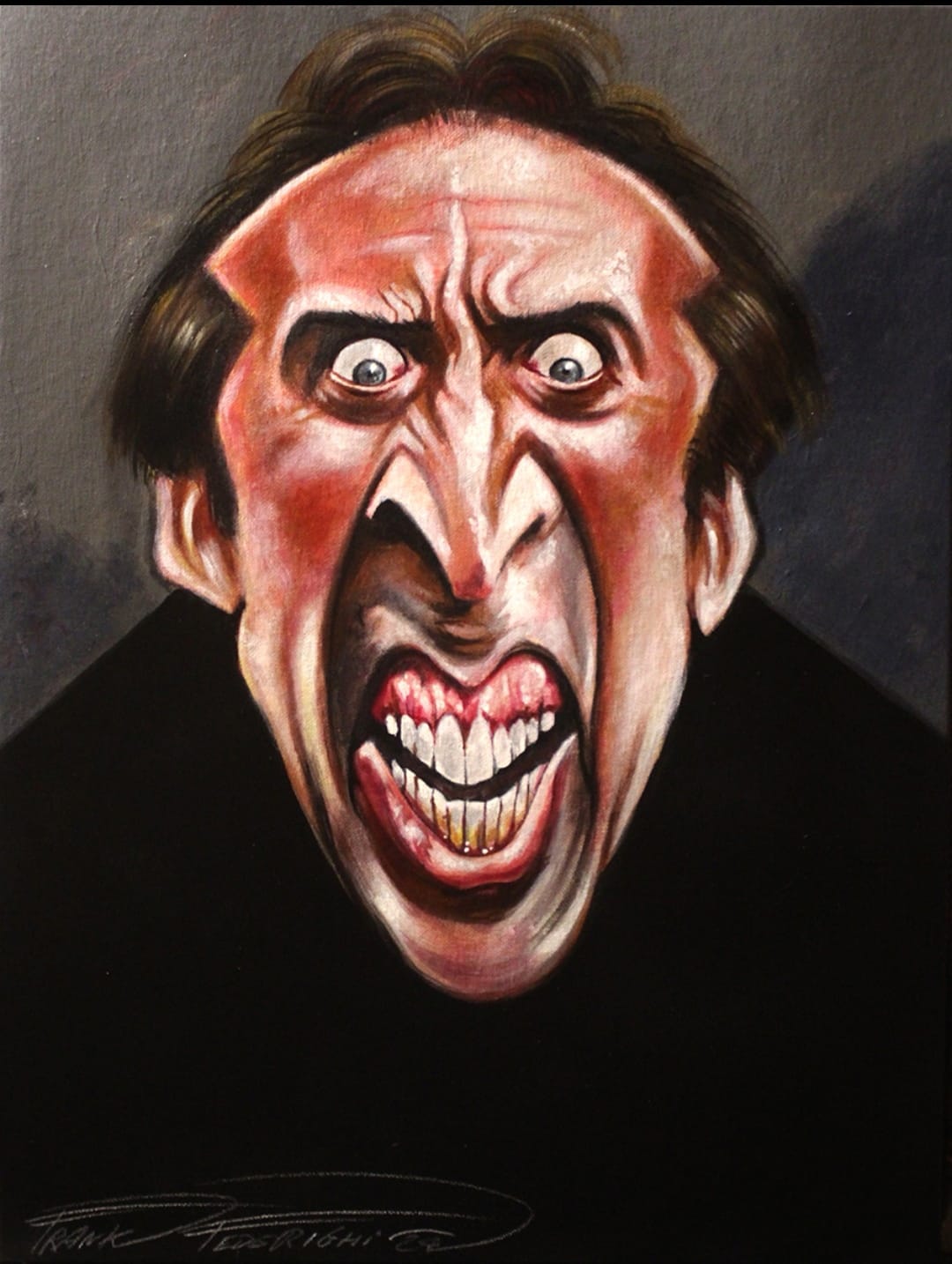 Nicolas Cage, acrylics on canvas 30x40 cm Nicolas Cage, acrilici su tela 30x40 cm