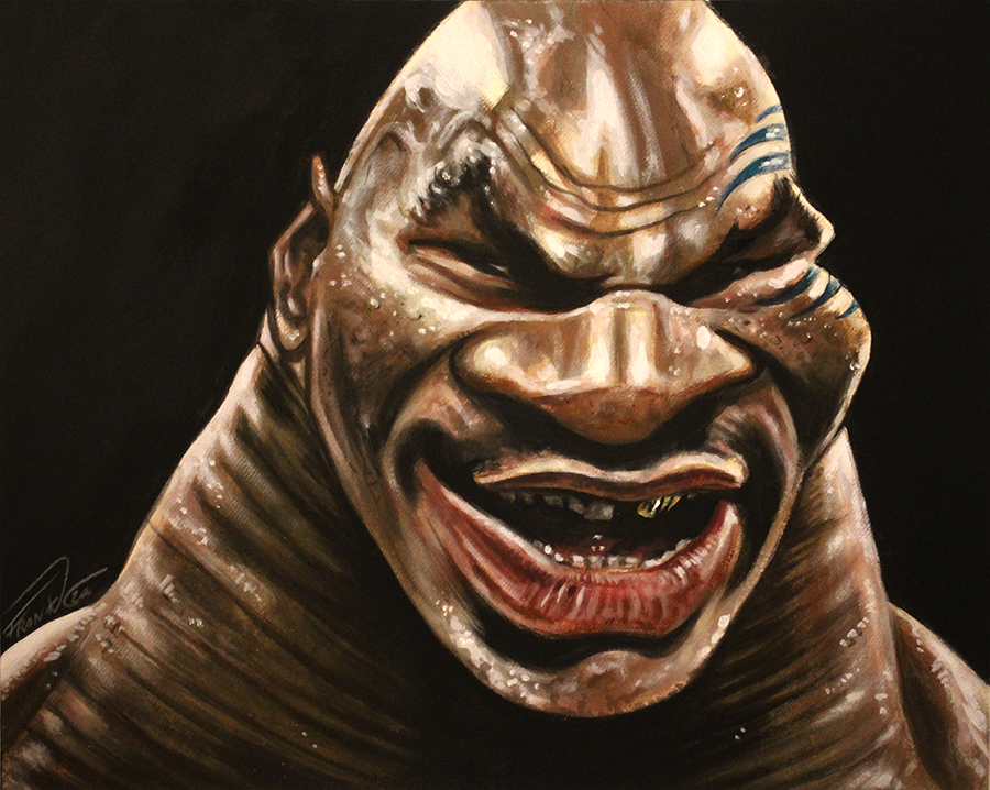 Iron Mike Tyson, acrylics on cardboard Iron Mike Tyson, acrilici su cartoncino