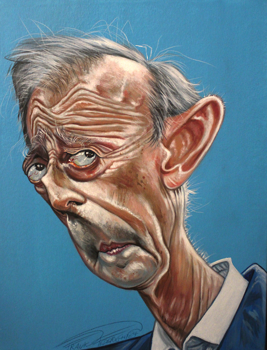 Caricature Piero Fassino, acrylics on canvas cardboard 30 x 40 cm, published on Fatto Caricatura Piero fassino, acrilici su cartone telato 30 x 40 cm, pubblicata sul Fatto