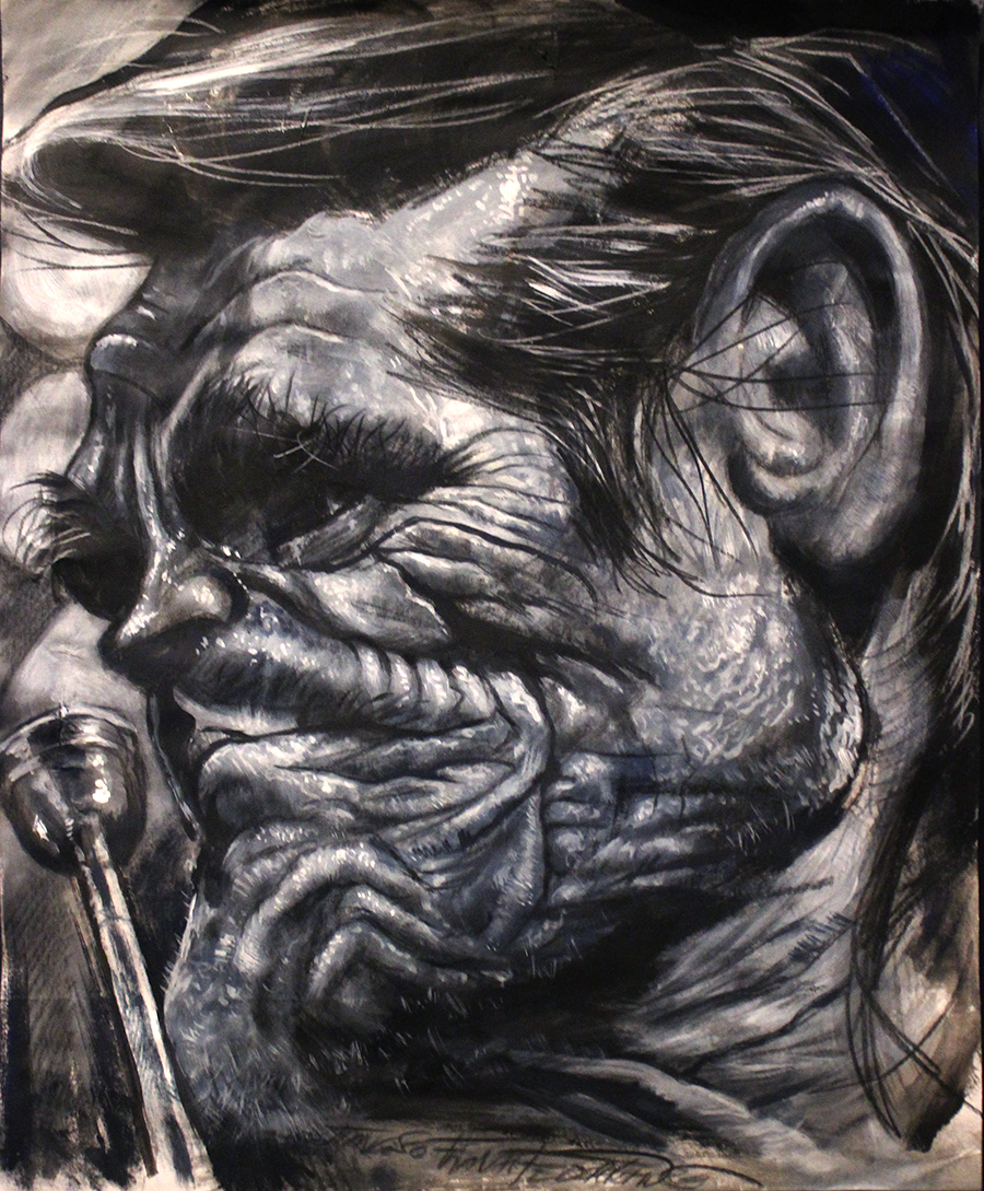 Chet Baker acrylics on copy paper Chet Baker acrilici su carta da fotocopia