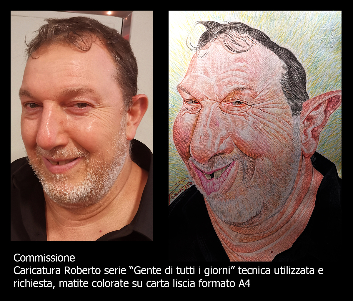 Caricature Roberto everyday people series Caricatura Roberto serie gente di tutti i giorni