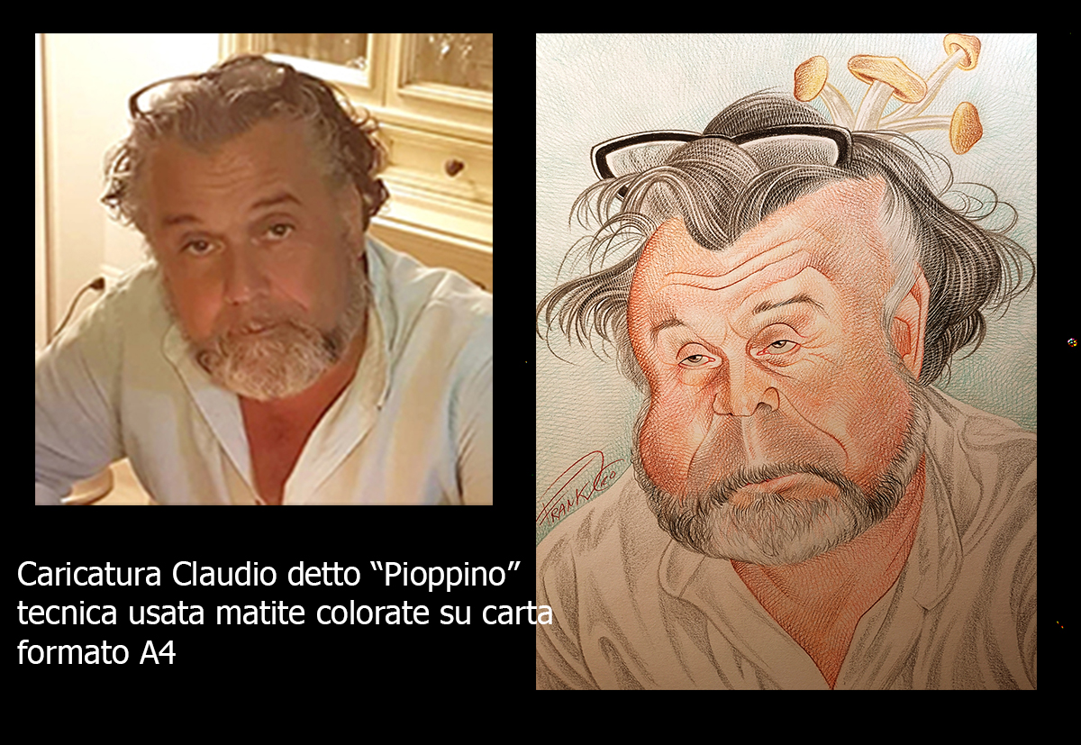 Caricatura Claudio detto "Pioppino", commissione Caricatura Claudio detto "Pioppino", commissione