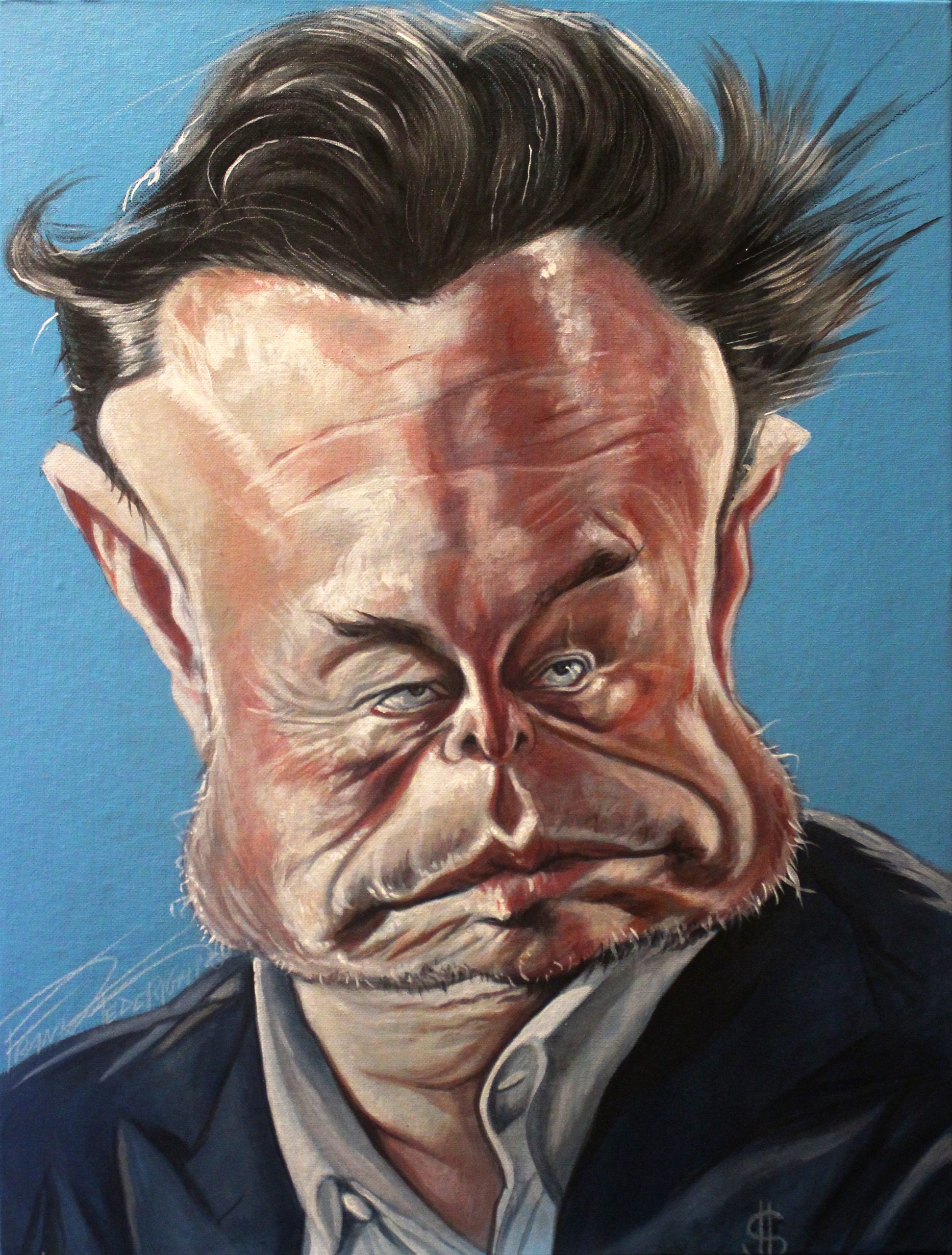 Caricature of Elon Musk for Il Fatto Quotidiano Caricatura Elon Musk per il Fatto Quotidiano