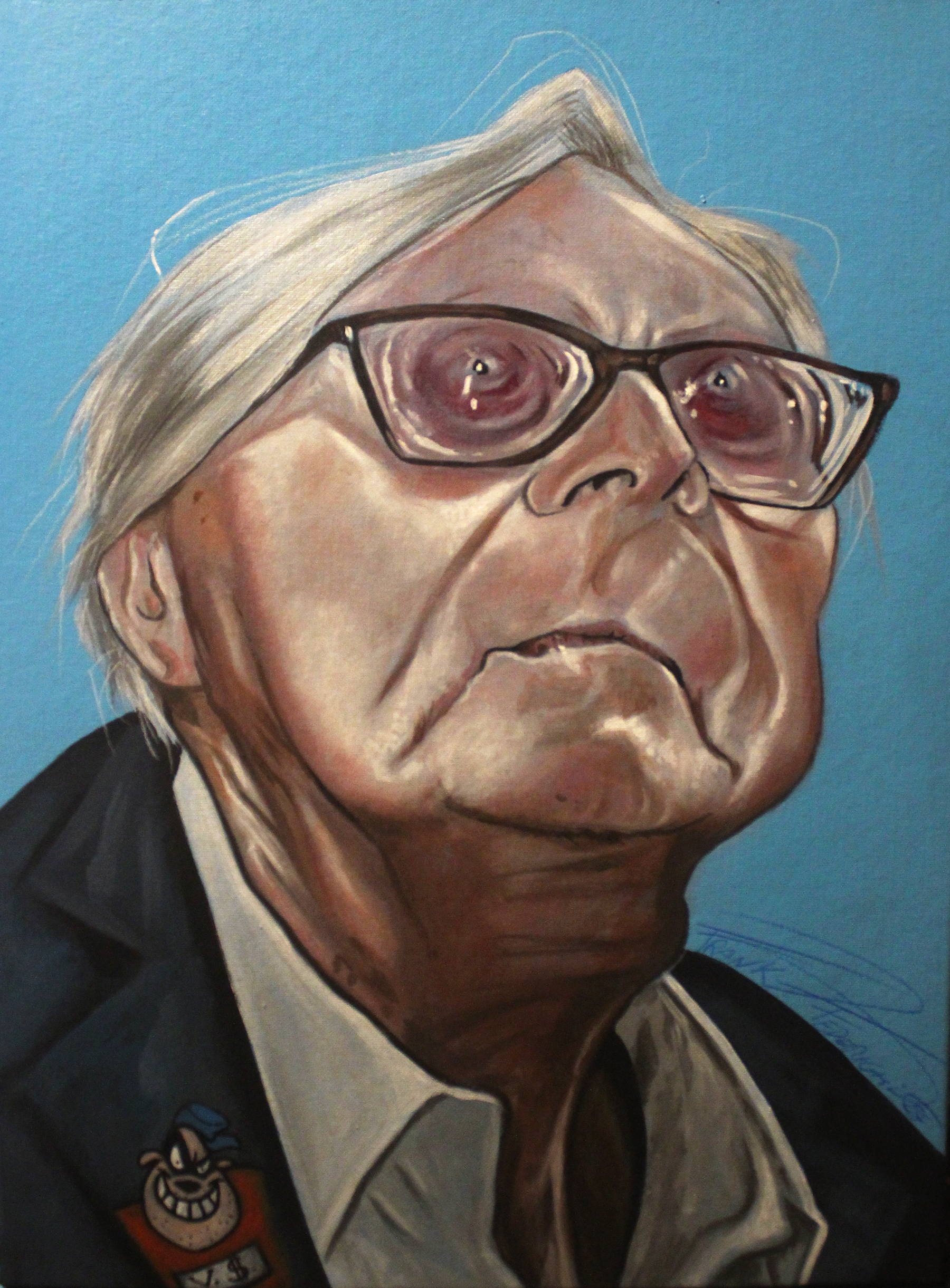 Caricature Vittorio Sgarbi, acrylic on Telato Cardboard Caricatura Vittorio Sgarbi, acrilici su cartone telato