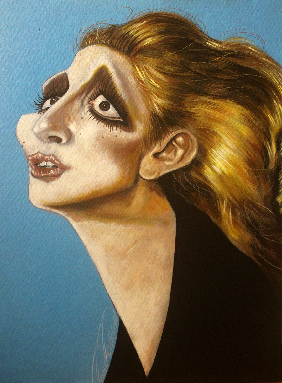 Mina, acrylic on telatoled cardboard 30x40 cm Mina, acrilici su cartone telato 30x40 cm