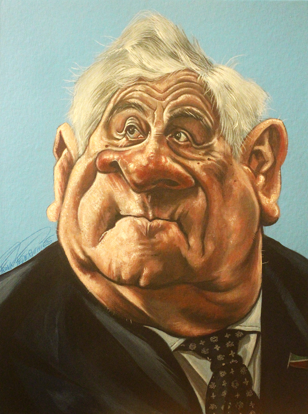 Tajani caricature for the newspaper Caricatura Tajani per il Fatto Quotidiano