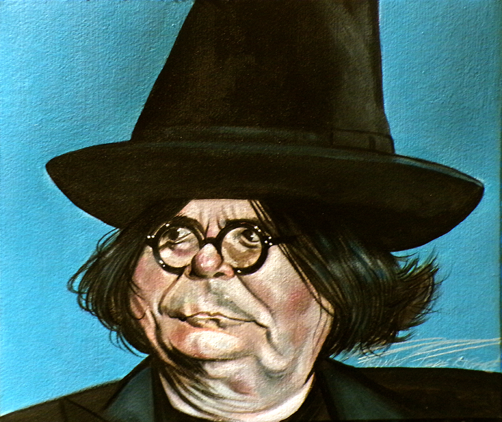 Renato Zero caricature, acrylics on cardboard Caricatura Renato Zero, acrilici su cartoncino